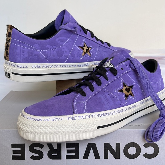 Converse Men’s CTAS A04371C
ONE STAR PRO OX
WILD LILAC/BLACK/EGRET Sneakers - Picture 8 of 16